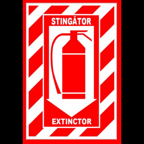 Semn pentru stingator  extinctor